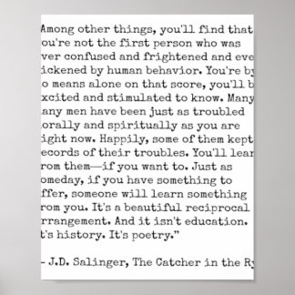 Póster Catcher en la cita de centeno