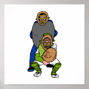 Póster Catcher y Umpire