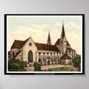 Póster Catedral, Augsburgo, Baviera, Alemania