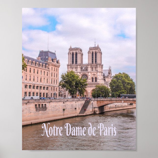 Póster Catedral Católica de Notre Dame de París (Frente)