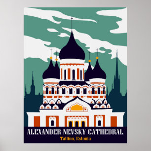 Póster Catedral de Alejandro Nevski, Tallin, Estonia