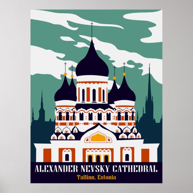 Póster Catedral de Alejandro Nevski, Tallin, Estonia (Frente)