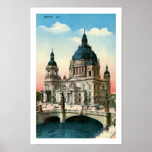 Póster Catedral de Berlín Vintage (Dom) (Frente)