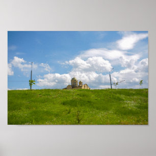 Póster Catedral de Bielorrusia de Grodno Minimalismo