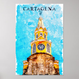 Póster Catedral de Cartagena de Colombia