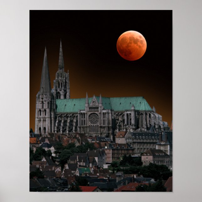 Póster Catedral de Chartres (Frente)