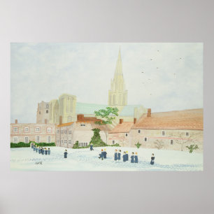Póster Catedral de Chichester y coro que visita