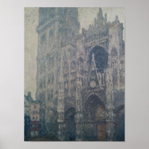 Póster Catedral de Claude Monet el   Ruán, al oeste