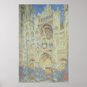 Póster Catedral de Claude Monet el   Ruán en la puesta