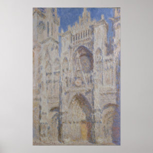 Póster Catedral de Claude Monet el   Ruán la luz del sol