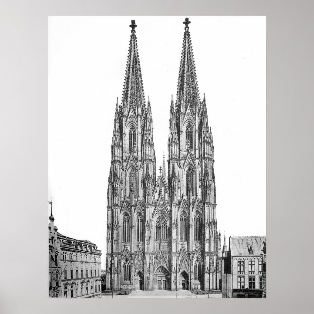 Póster Catedral de Colonia 1911 - Kölner Dom (Frente)