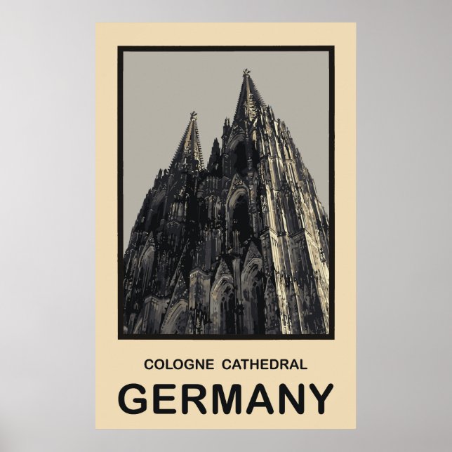 Póster Catedral de Colonia de Alemania (Frente)