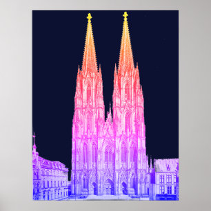 Póster Catedral de Colonia Kölner Dom Cologne Köln Coloni
