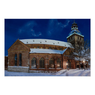 Póster Catedral de Domo en la plaza Dome en Riga, Letonia