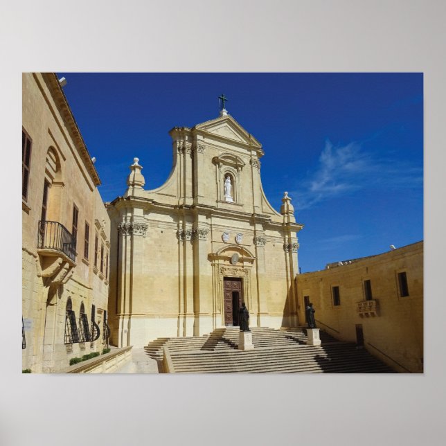 Póster Catedral de Gozo de la Asunción de María Malta (Frente)
