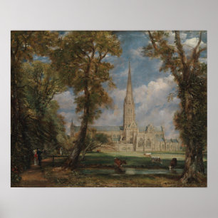 Póster Catedral de John Constable el   Salisbury del Bish
