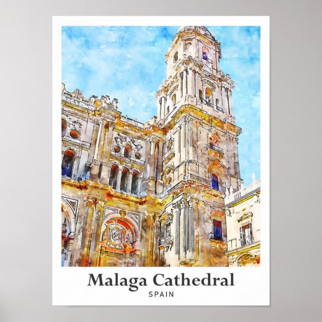Póster Catedral de la Catedral de Málaga (Frente)