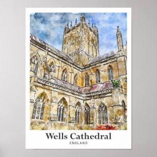 Póster Catedral de la Catedral Somerset Inglaterra Viajes