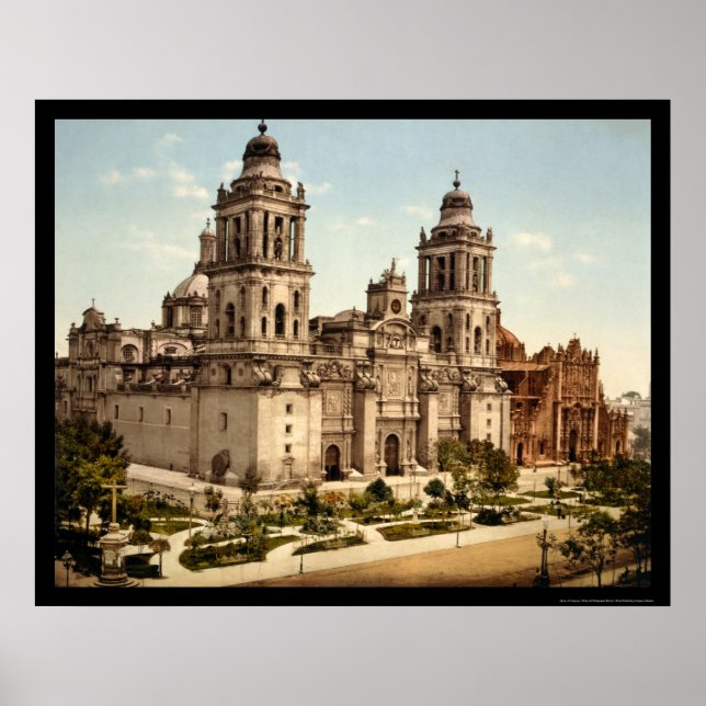 Póster Catedral de la Ciudad de México 1899 (Frente)