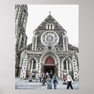 Póster Catedral de la Iglesia de Cristo, Poster de Nueva 