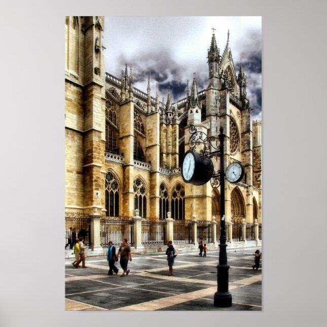 Póster Catedral de León, España (Frente)
