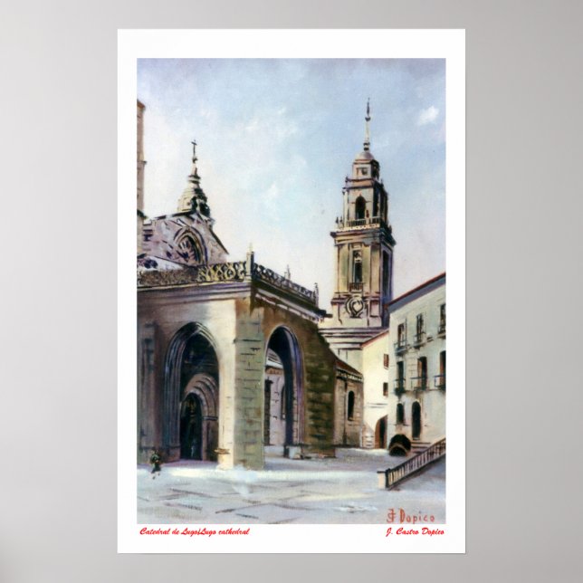 Póster Catedral de Lugo/Lugo cathedral (Frente)