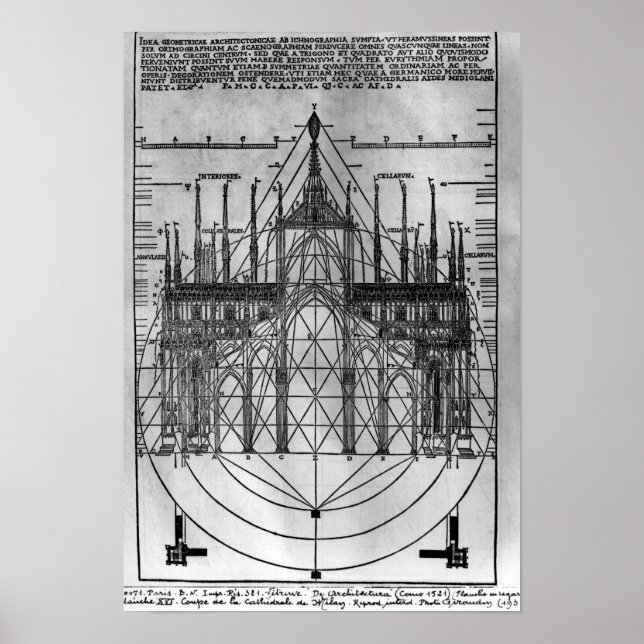 Póster Catedral de Milán (Frente)