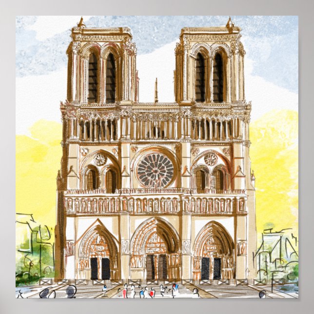 Póster Catedral de Notre Dame de París (Frente)
