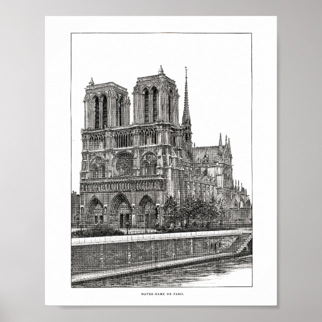 Póster Catedral de Notre Dame de París (Frente)