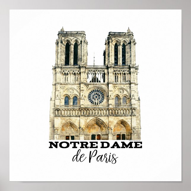 Póster Catedral de Notre-Dame de París (Frente)