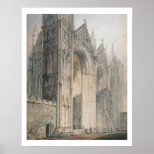 Póster Catedral de Peterborough (w/c en el papel)