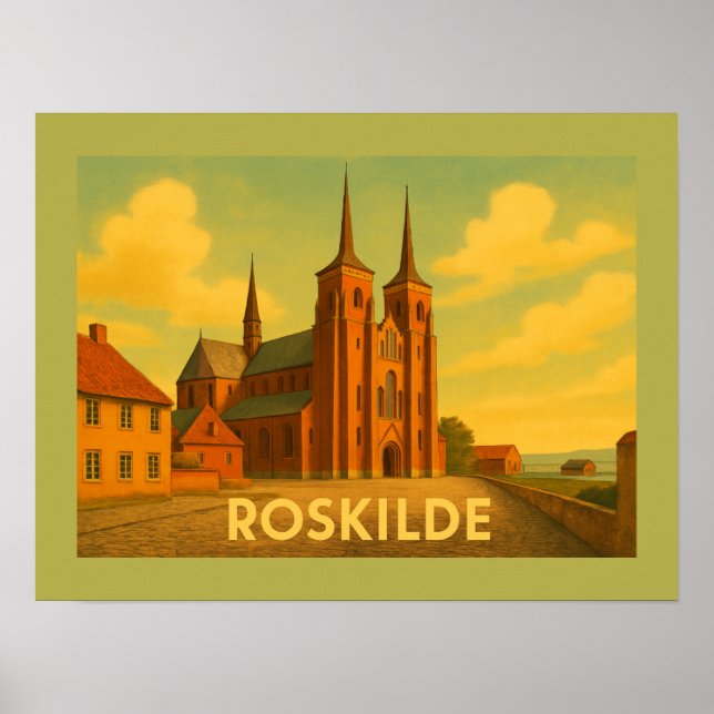 Póster Catedral de Roskilde Dinamarca (Frente)