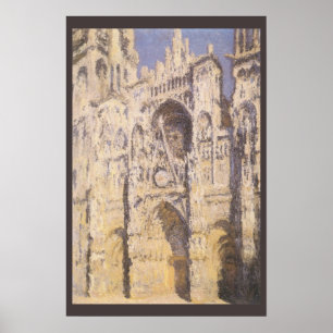 Póster Catedral de Rouen, Armonía Azul Oro de Claude Mone