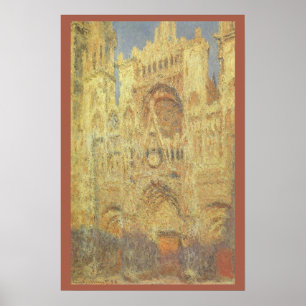 Póster Catedral de Rouen, atardecer de Claude Monet
