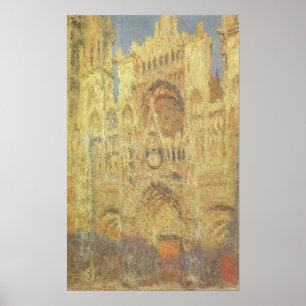 Póster Catedral de Rouen, atardecer de Claude Monet