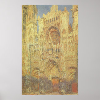 Póster Catedral de Rouen, atardecer de Claude Monet