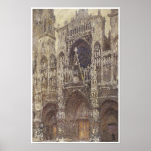 Póster Catedral de Rouen, fachada, (Día del Gris), 1894