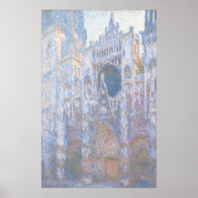 Póster Catedral de Rouen Fachada Occidental, Claude Monet (Frente)