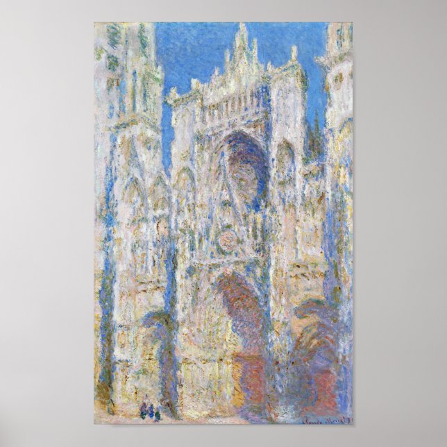 Póster Catedral de Rouen (luz del sol), Monet (Frente)