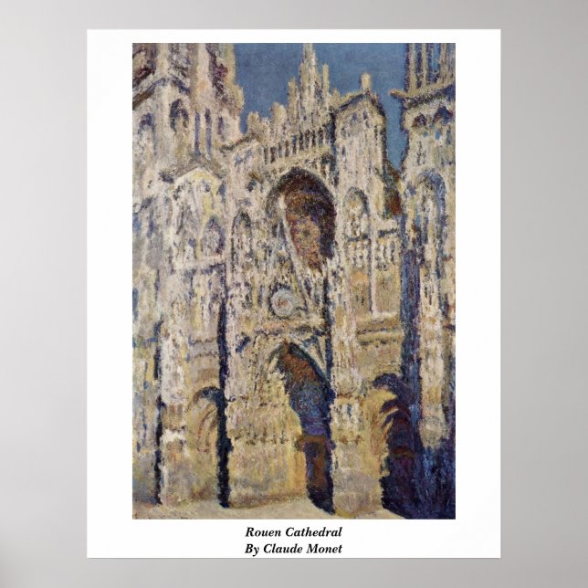 Póster Catedral De Rouen Por Claude Monet (Frente)