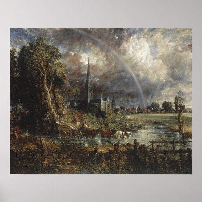 Póster Catedral De Salisbury De Los Meadows (Frente)