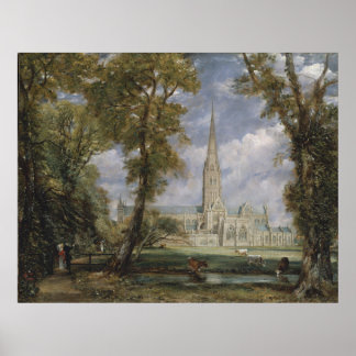 Póster Catedral de Salisbury del Jardín (Const.)