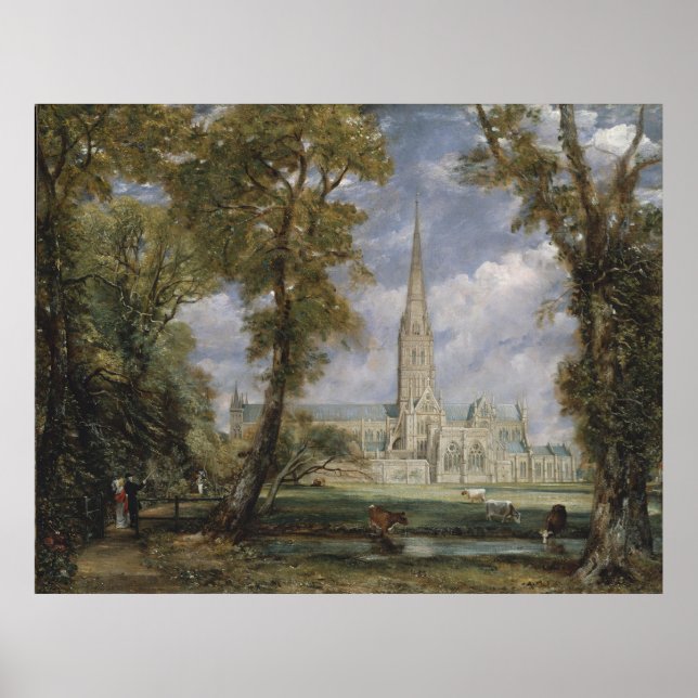 Póster Catedral de Salisbury del Jardín (Const.) (Frente)