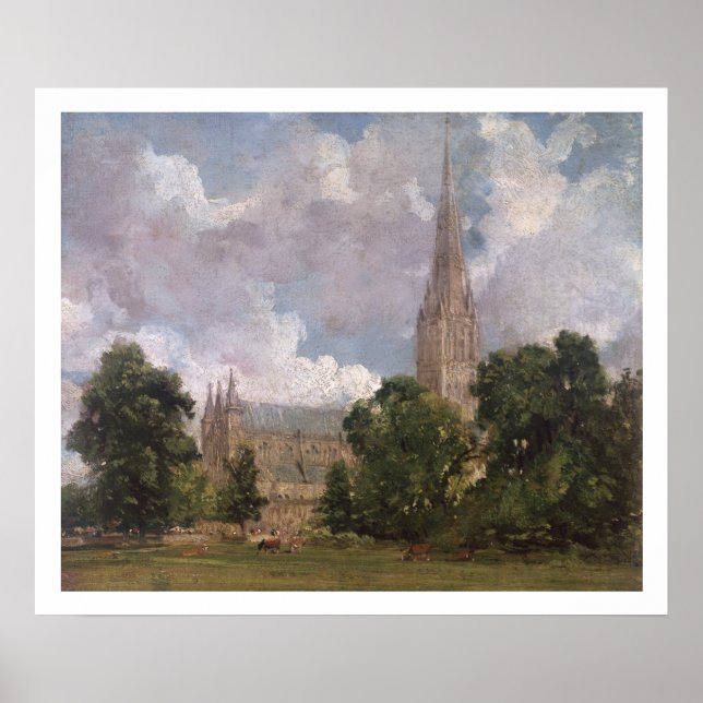 Póster Catedral de Salisbury del suroeste (Frente)