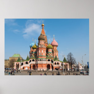 Póster Catedral de San Basil en Moscú