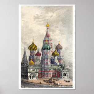Póster Catedral de San Basil, Moscú