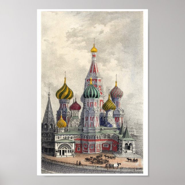 Póster Catedral de San Basil, Moscú (Frente)