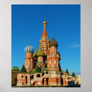Póster Catedral de San Basil Moscú Rusia