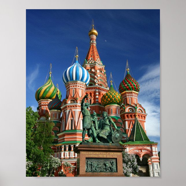 Póster Catedral de San Basil, Moskva, Rusia (Frente)