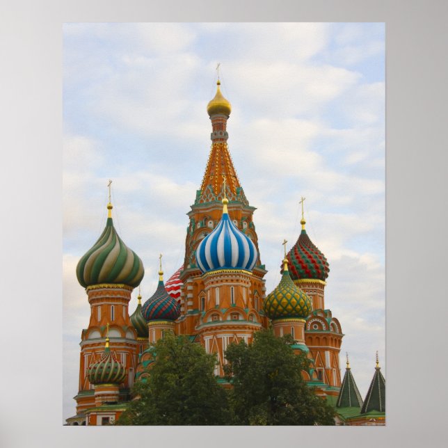 Póster Catedral de San Basilio en la Plaza Roja, Moscú (Frente)